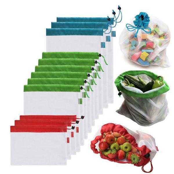 Waste Free Reusable Produce Bags(12PCS)