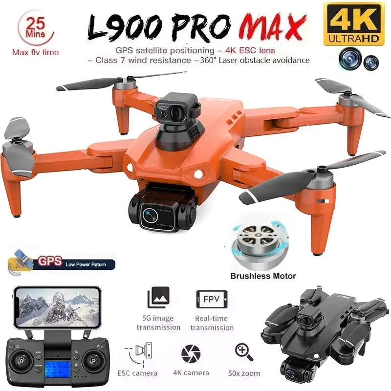 Profesionalny Dron L900 Pro Max Podwójna Kamera 4K 360°